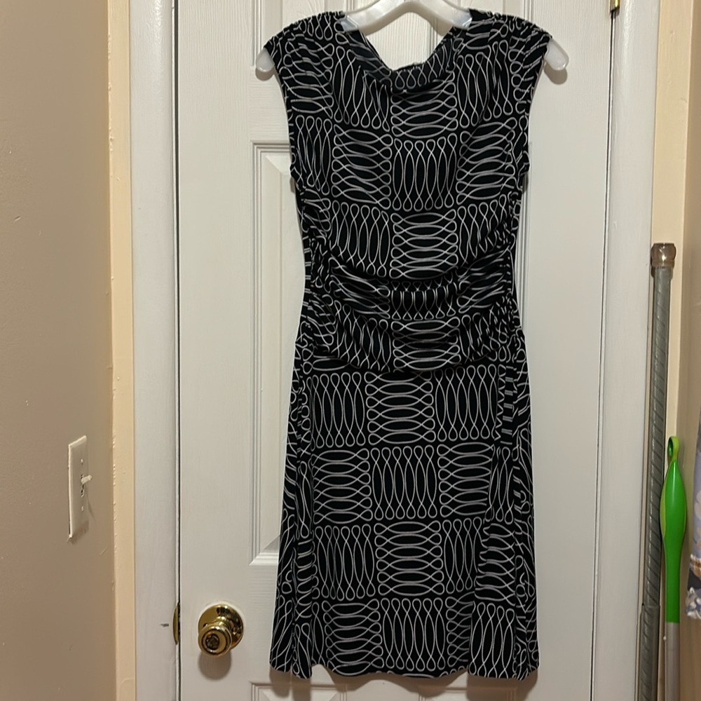 Black and White Midi Dress